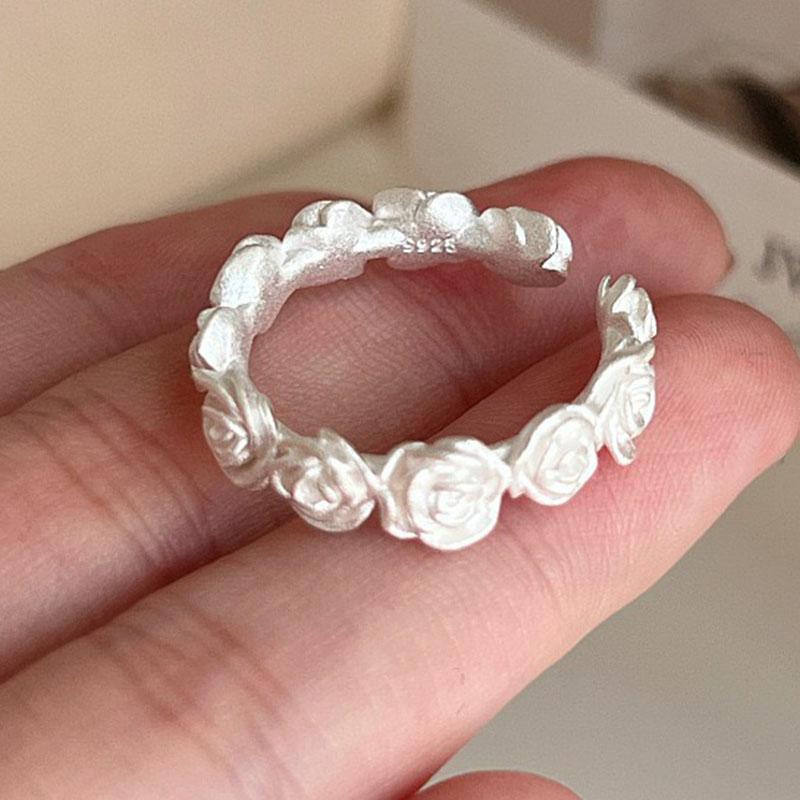 925 Sterling Silver Rings For Women Geometric Fine Jewelry Finger Adjustable Sparckling rose Shape Ring For Party Birthday Gift resizable
925 Sterling Silver Rings For Women Geometric Fine Jewelry Finger Adjustable Sparckling rose Shape Ring For Party Birthday Gift resizable