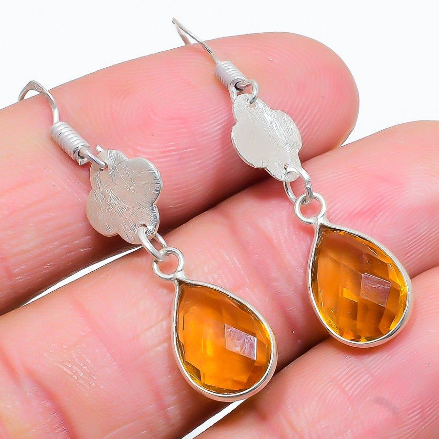 Citrine Gemstone Handmade 925 Sterling Silver Jewelry Earring 1.77 GK-3303
Citrine Gemstone Handmade 925 Sterling Silver Jewelry Earring 1.77 GK-3303
