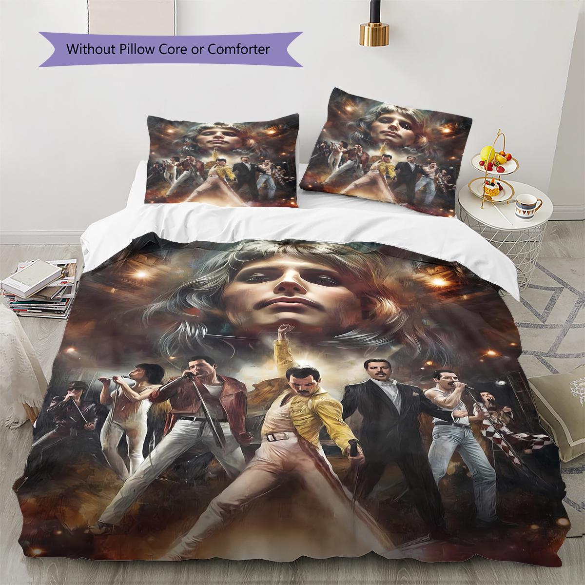 Queen Band Pattern Bedding Quilt Set Quilt Cover Pillowcase Home Decoration Gift (1 * duvet cover + 2 * pillowcase, without core) 250x220cm
Queen Band Pattern Bedding Quilt Set Quilt Cover Pillowcase Home Decoration Gift (1 * duvet cover + 2 * pillowcase, without core) 250x220cm