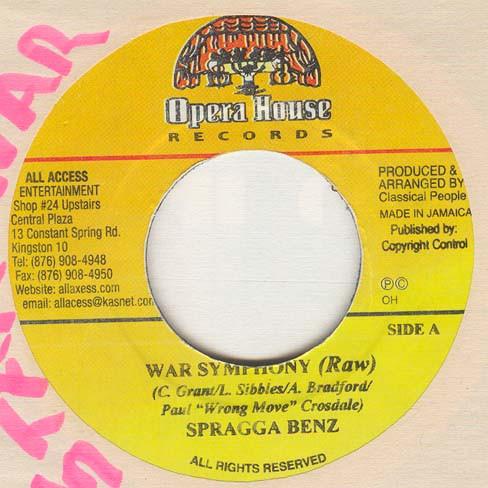 7inch Record SPRAGGA BENZ - War Symphony NONE Opera House 2003 Jamaica Reggae, Ska & Dub Used
7inch Record SPRAGGA BENZ - War Symphony NONE Opera House 2003 Jamaica Reggae, Ska & Dub Used