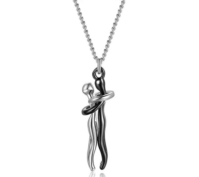 European & American Style Hugging Couple Stainless Steel Pendant Necklace Gift
European & American Style Hugging Couple Stainless Steel Pendant Necklace Gift