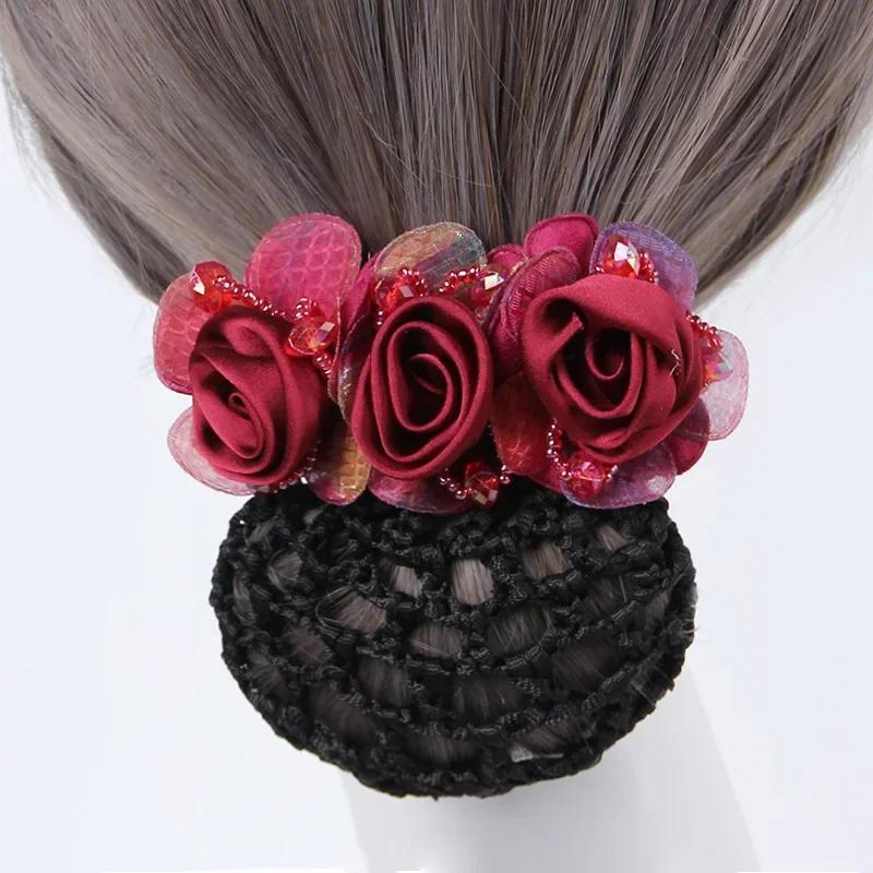 Professional Female Flower Net Pocket Headdress Flower Hotel Bank Female Top Clip Hair Accessories High-End Barrettes Mother
Professional Female Flower Net Pocket Headdress Flower Hotel Bank Female Top Clip Hair Accessories High-End Barrettes Mother