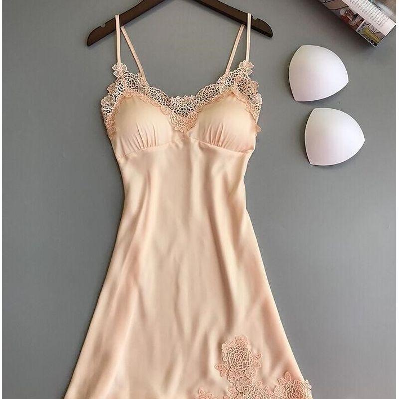 Plus Size Sexy Strap Lace Nightdress Beige M
Plus Size Sexy Strap Lace Nightdress Beige M