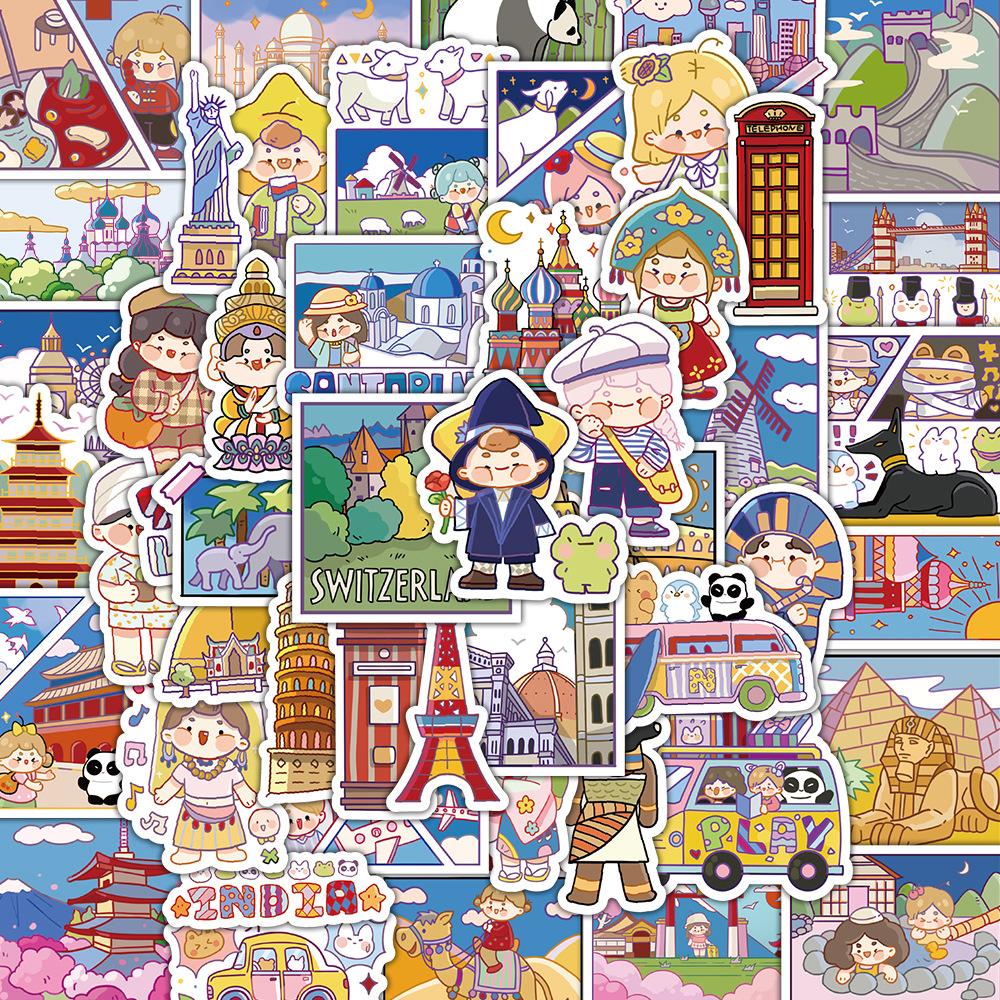 60 дневников путешествий для девочек, ландшафтная архитектура, блокнот с милыми мультфильмами, чашка с водой, набор плоских водонепроницаемых наклеек для справочника
60 дневников путешествий для девочек, ландшафтная архитектура, блокнот с милыми мультфильмами, чашка с водой, набор плоских водонепроницаемых наклеек для справочника