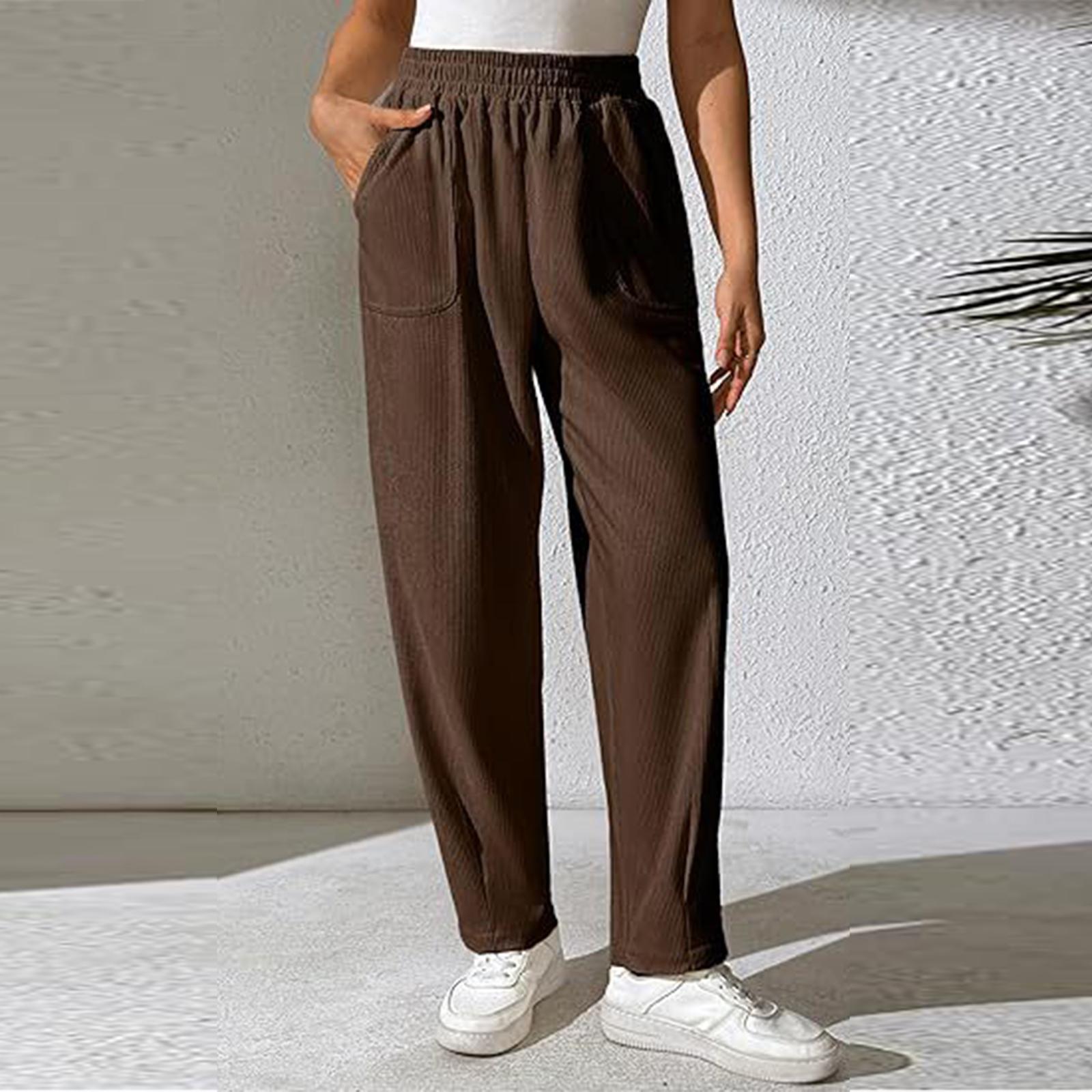 Women s Corduroy Pants Elastic High Waist Pleated Wide Leg Pants With Pockets M кофейный
Women s Corduroy Pants Elastic High Waist Pleated Wide Leg Pants With Pockets M кофейный