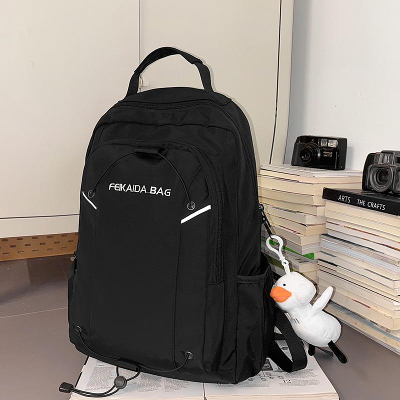 backpack men s and women s simple large-capacity trendy and cool waterproof outdoor travel bag junior high school schoolbag women single bag чорний
backpack men s and women s simple large-capacity trendy and cool waterproof outdoor travel bag junior high school schoolbag women single bag чорний