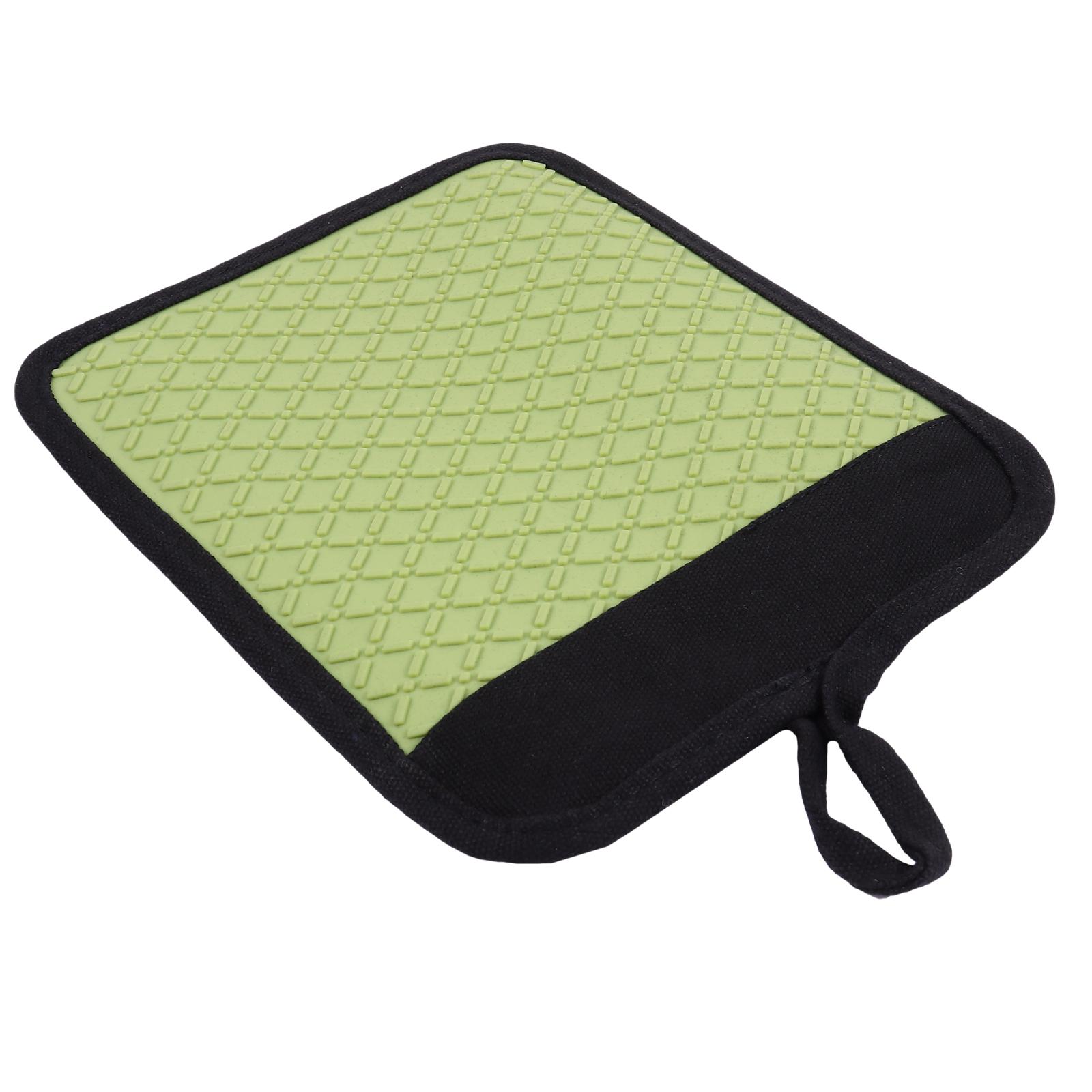 Silicone Coated Pot Holders for Kitchen Heat Protection Dual Side Non-Slip Baking Supplies Oven Microwave Glove Alternative зелений
Silicone Coated Pot Holders for Kitchen Heat Protection Dual Side Non-Slip Baking Supplies Oven Microwave Glove Alternative зелений