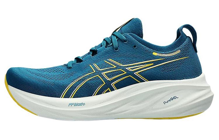 ASICS Gel Nimbus 26 Evening Teal Light Mustard 1011B794-402 43.5
ASICS Gel Nimbus 26 Evening Teal Light Mustard 1011B794-402 43.5