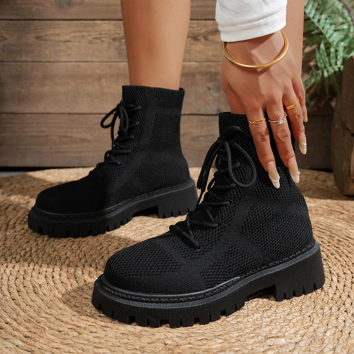 Fashionable New Round Toe Mesh Breathable Lace Up Riding Boots Comfortable Sexy Elegant and Casual Women s Boots for Winter 36
Fashionable New Round Toe Mesh Breathable Lace Up Riding Boots Comfortable Sexy Elegant and Casual Women s Boots for Winter 36