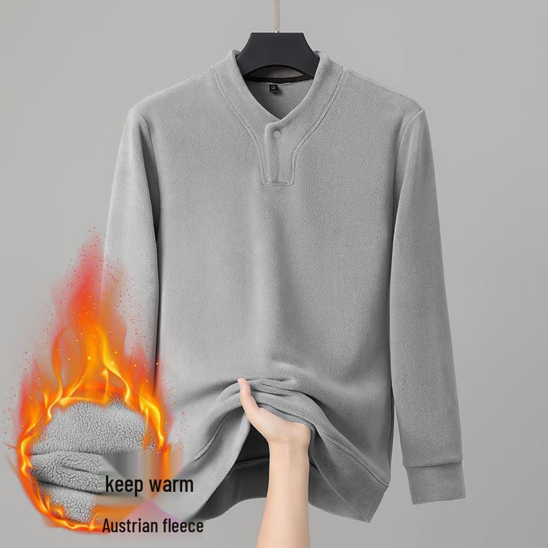 2025 Autumn/Winter Plus Velvet Men s Loose Hoodie: New Chinese Style, Skin-Friendly Stand Collar, Long Sleeve, Warm Base Layer Shirt Large світло-сірий колір
2025 Autumn/Winter Plus Velvet Men s Loose Hoodie: New Chinese Style, Skin-Friendly Stand Collar, Long Sleeve, Warm Base Layer Shirt Large світло-сірий колір