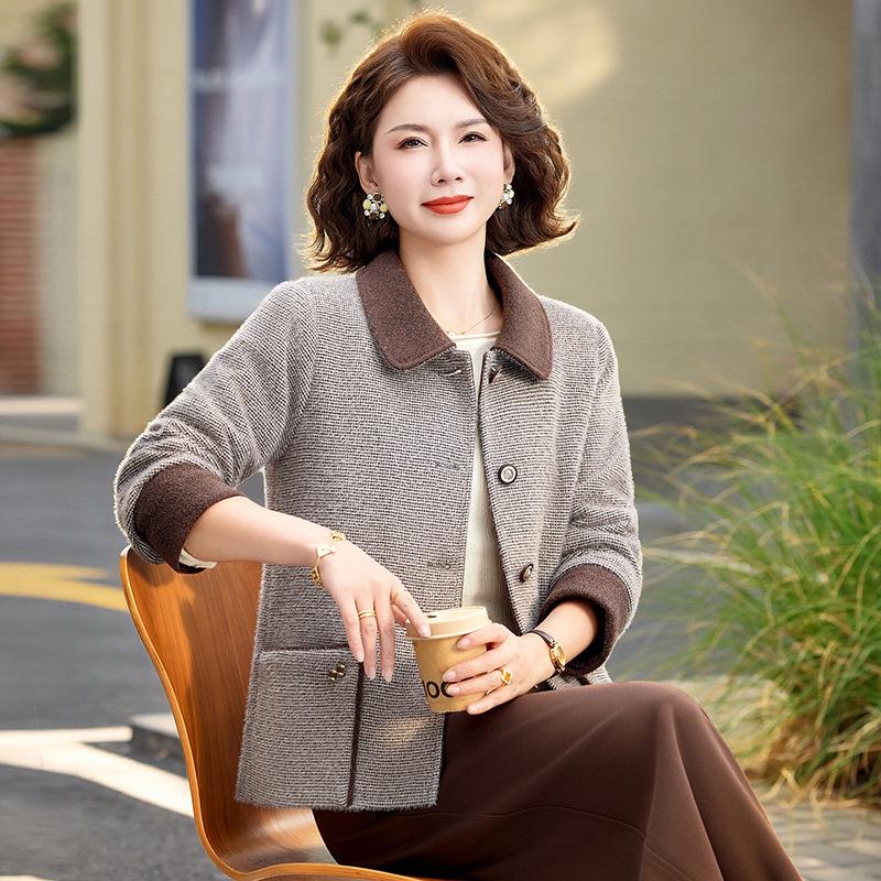 Stylish Spring Woolen Coat for Women 50+: Fashionable Middle-aged & Elderly Women s Overcoat 2XL fits 55-60 kg хаки
Stylish Spring Woolen Coat for Women 50+: Fashionable Middle-aged & Elderly Women s Overcoat 2XL fits 55-60 kg хаки