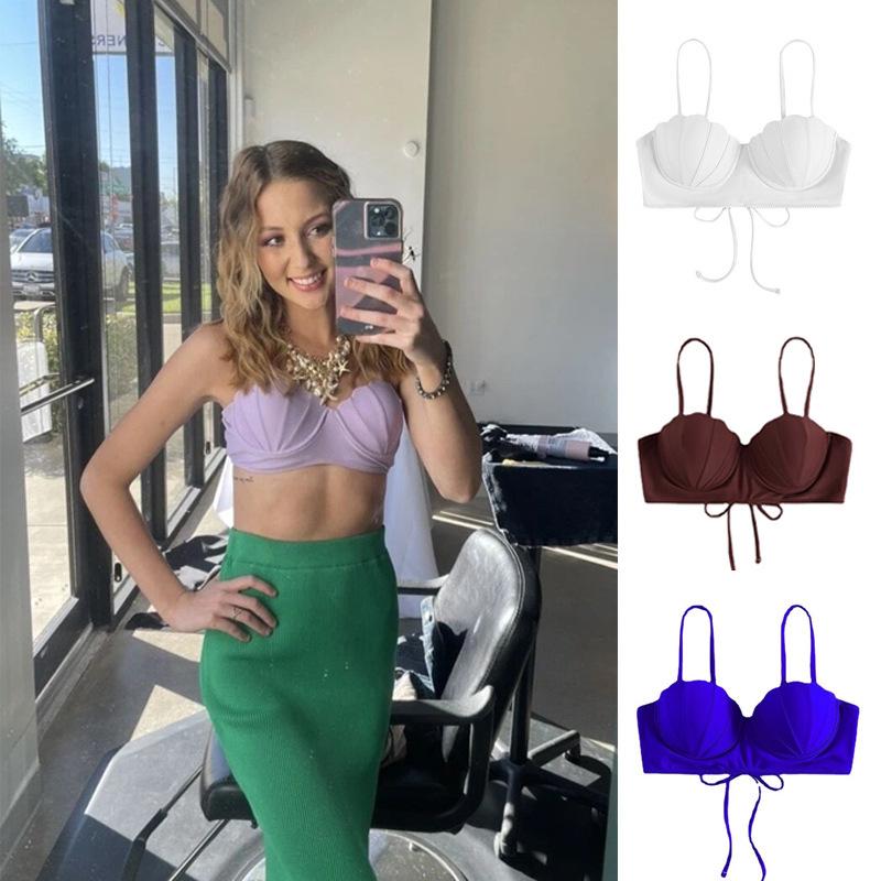 2025 Solid Color Underwire Padded Bikini Top - European & American Style Extra Small фіолетовий
2025 Solid Color Underwire Padded Bikini Top - European & American Style Extra Small фіолетовий