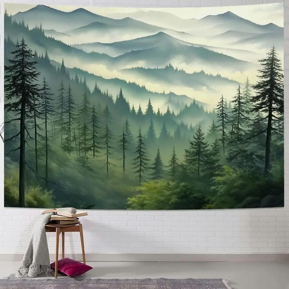 Forest And Mountains Foggy Tapestry Watercolor Landscape Wall Hanging Aesthetic Sage Green Decor For Bedroom And Living Room 74x94cm(29x37in)
Forest And Mountains Foggy Tapestry Watercolor Landscape Wall Hanging Aesthetic Sage Green Decor For Bedroom And Living Room 74x94cm(29x37in)