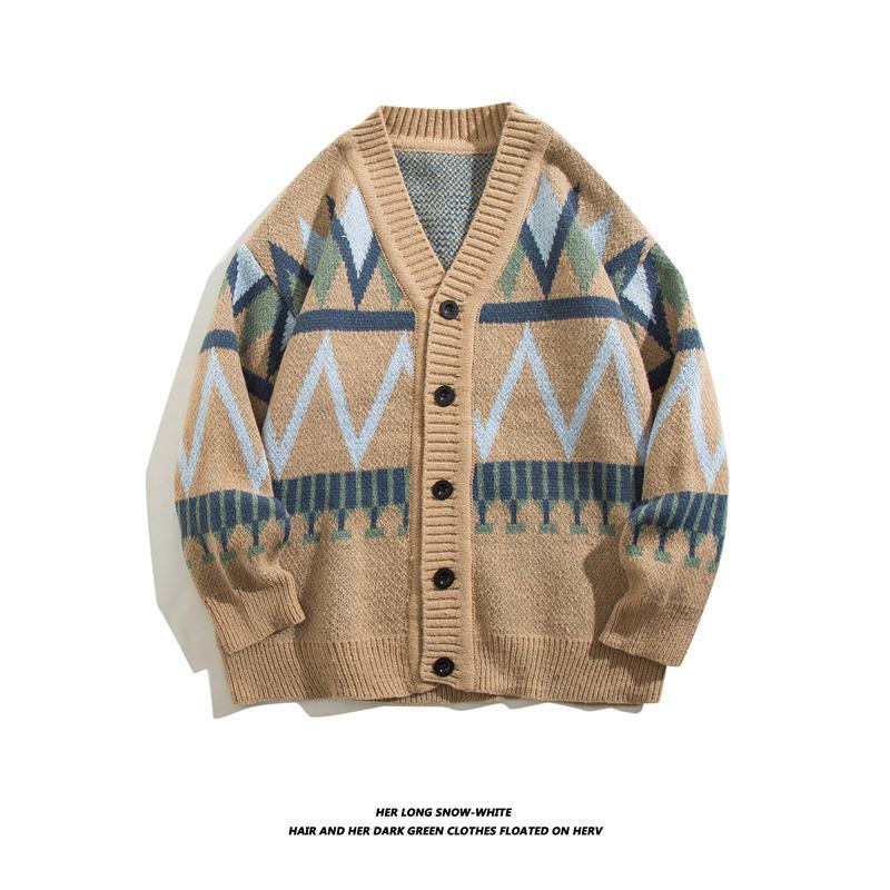 Men s Trendy Argyle Knit Cardigan - Retro Japanese Style, Loose Fit, for Autumn/Winter L
Men s Trendy Argyle Knit Cardigan - Retro Japanese Style, Loose Fit, for Autumn/Winter L
