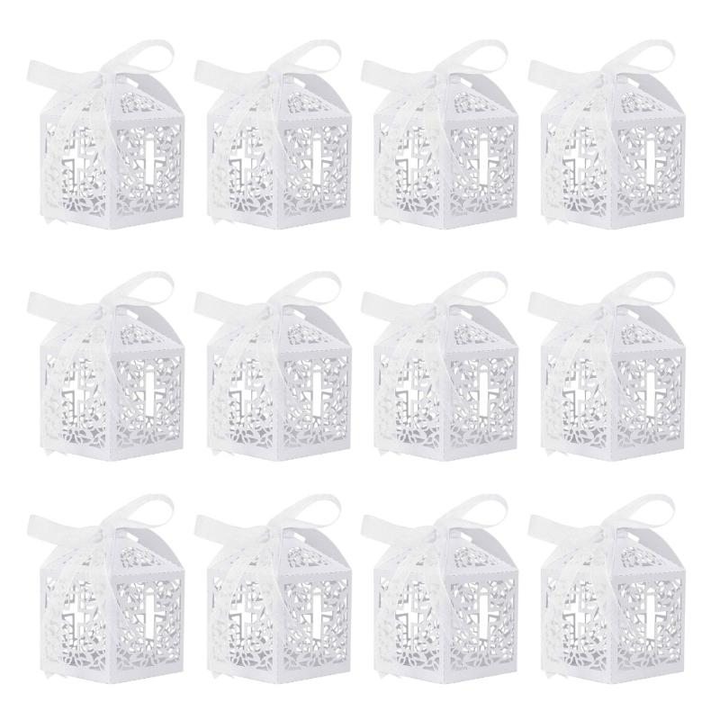 White Hollow Crosses Designs Favors Boxes White Crosses Candy Boxes with Ribbons for Wedding Treats and Party Gifts 1
White Hollow Crosses Designs Favors Boxes White Crosses Candy Boxes with Ribbons for Wedding Treats and Party Gifts 1