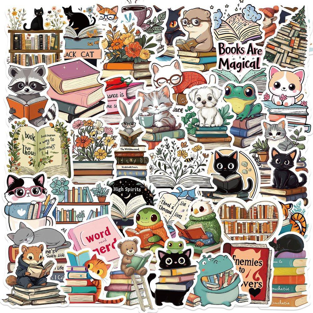 50pcs/pack Cartoon Cute Animal Reading Stickers Pack Phone Suitcase Computer Laptop Journaling Materials DIY Handmade Sticker
50pcs/pack Cartoon Cute Animal Reading Stickers Pack Phone Suitcase Computer Laptop Journaling Materials DIY Handmade Sticker