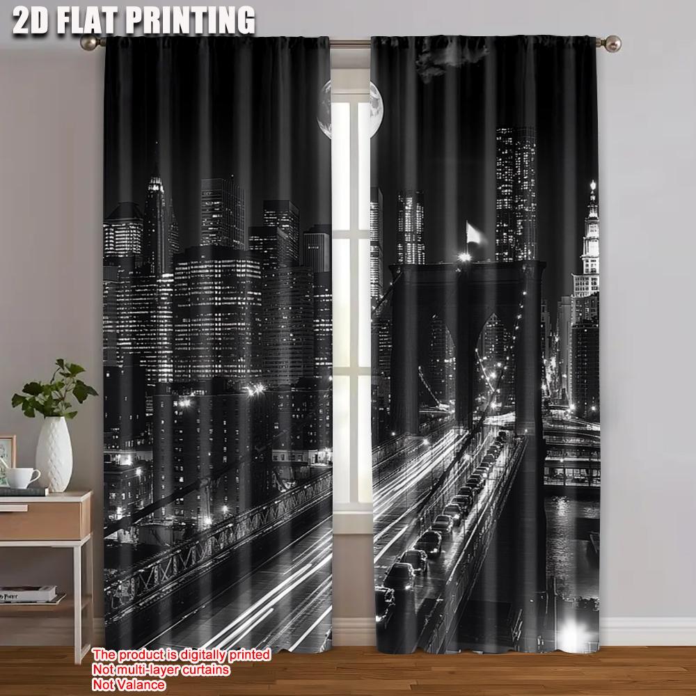 2pcs 2D flat printing Curtain Brooklyn Bridge Night Skyline Machine Washable Fabric Without Electricity Family Party Perfect for 100*130 Grommet Top 1pcs
2pcs 2D flat printing Curtain Brooklyn Bridge Night Skyline Machine Washable Fabric Without Electricity Family Party Perfect for 100*130 Grommet Top 1pcs