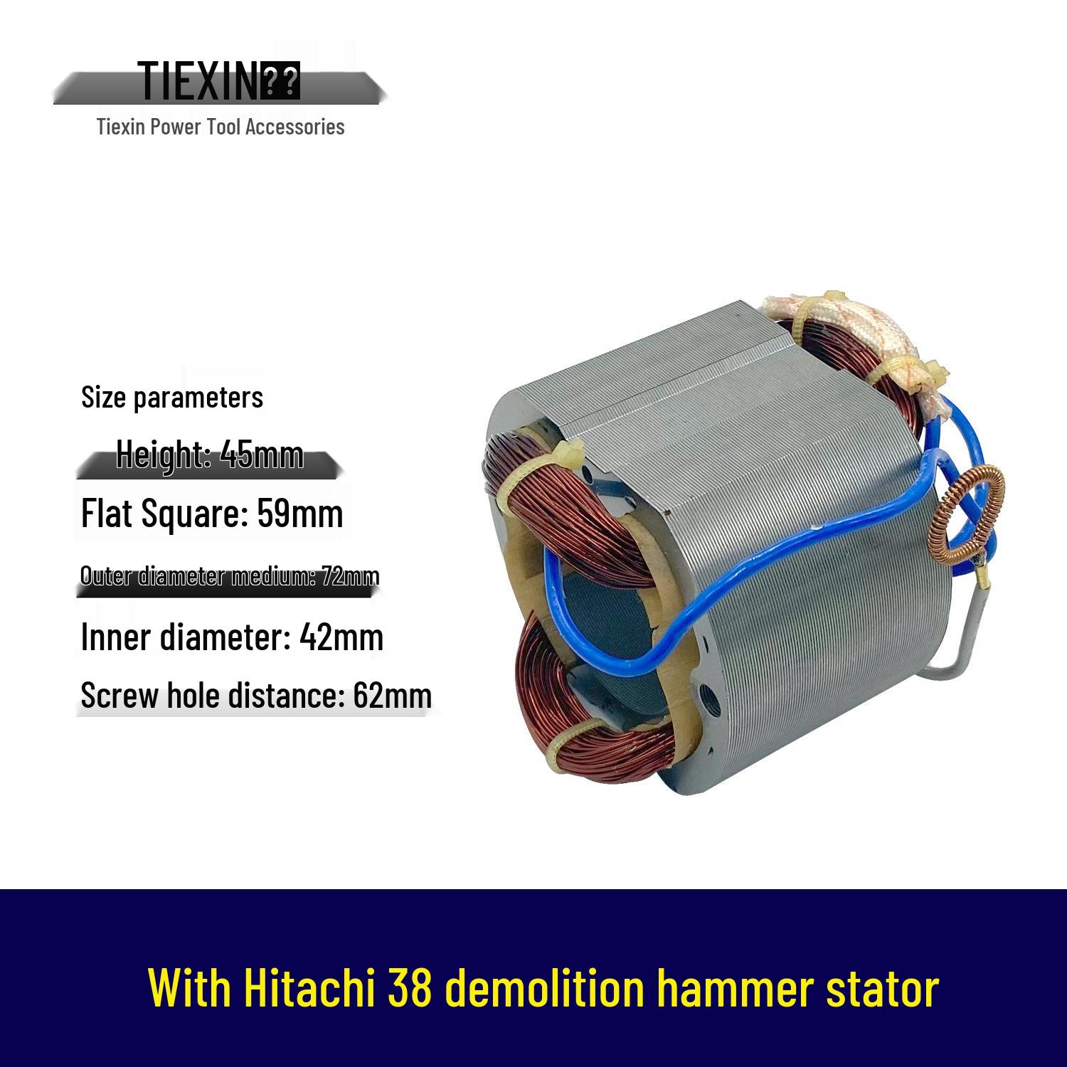 Hitachi 38 Rotary Hammer Stator Motor Coil 04704
Hitachi 38 Rotary Hammer Stator Motor Coil 04704