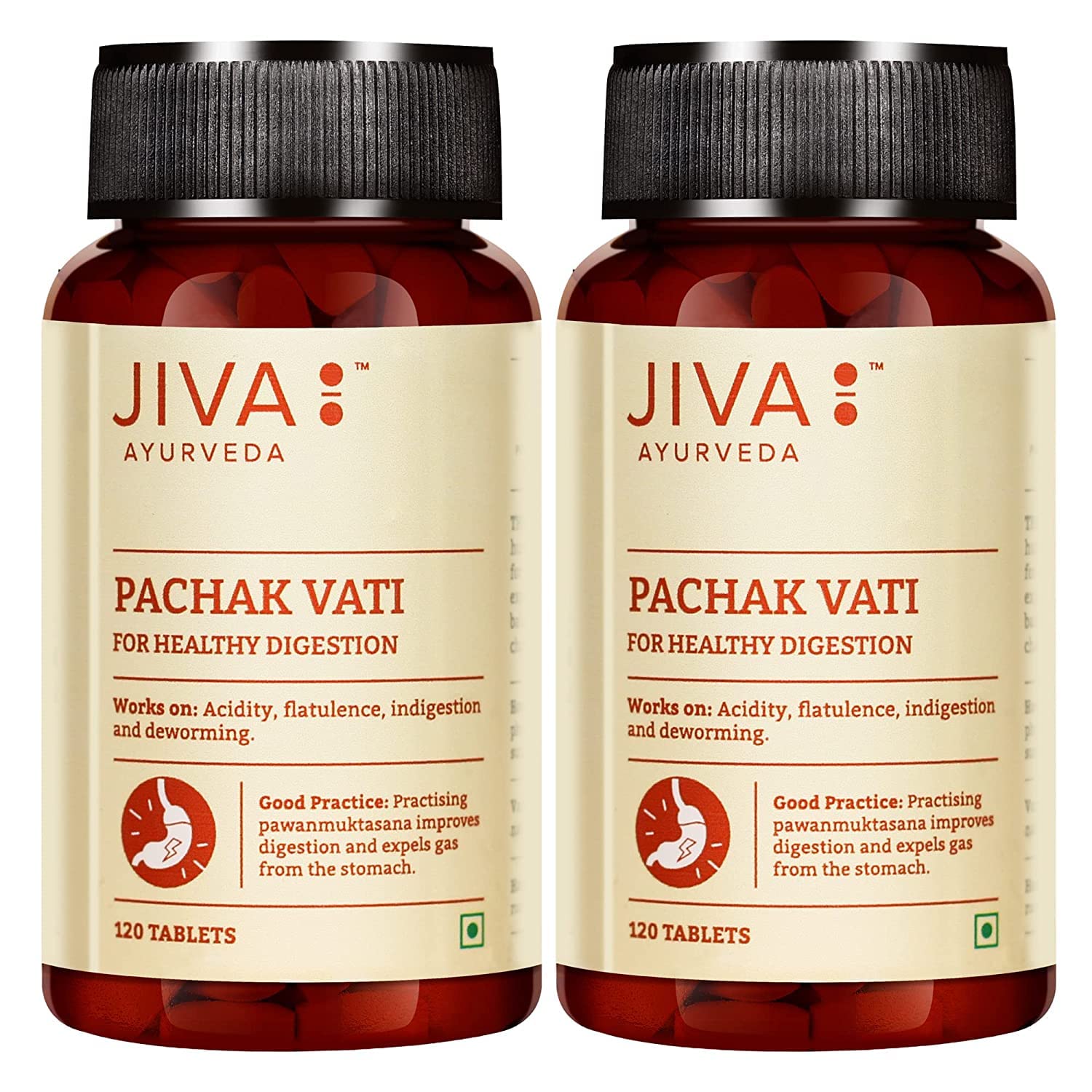 Jiva Pachak Vati Tablets 500mg 120 Tablet Pack of 2 | Ayurvedic Digestion Aid for Men & Women, Natural Appetite Support
Jiva Pachak Vati Tablets 500mg 120 Tablet Pack of 2 | Ayurvedic Digestion Aid for Men & Women, Natural Appetite Support