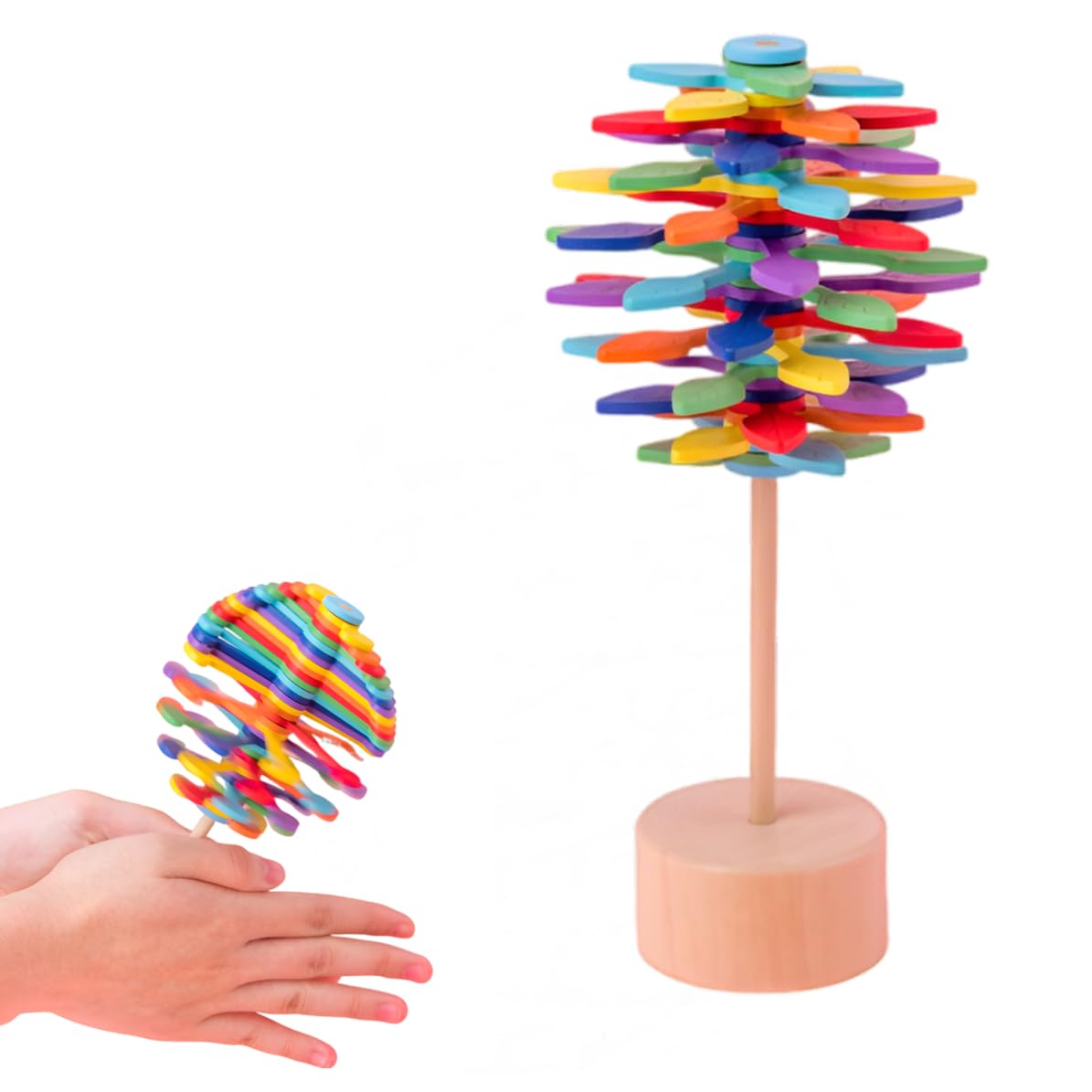 88flix Fibonacci Tree Rotary Spiral Lollipop Toy, Wooden Spinning Puzzle Art Tree for Adults, Gift (Autumn Leaves)
88flix Fibonacci Tree Rotary Spiral Lollipop Toy, Wooden Spinning Puzzle Art Tree for Adults, Gift (Autumn Leaves)