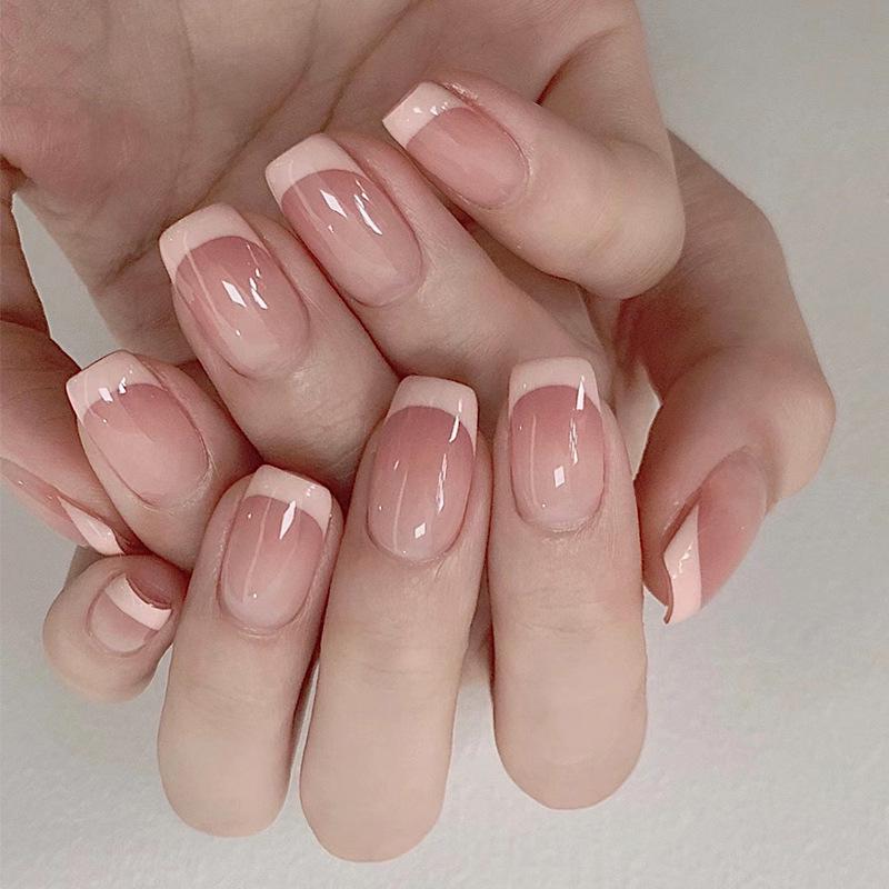 Blush Gradient French Manicure: Handmade Wearable Short Ballet Nail Tips Nail Gel Polish Kit
Blush Gradient French Manicure: Handmade Wearable Short Ballet Nail Tips Nail Gel Polish Kit