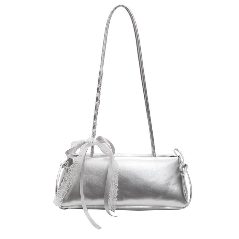 Korean fashion niche simple ballet style underarm baguette bag casual single shoulder women s bag 30*9*12 срібний
Korean fashion niche simple ballet style underarm baguette bag casual single shoulder women s bag 30*9*12 срібний