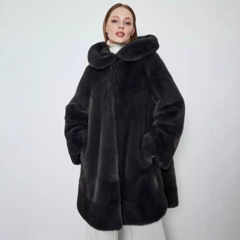 Свободная шуба из искусственного меха норки, имитация шубы, зимняя длинная свободная с капюшоном, пушистая женская одежда XL темно-серого
Свободная шуба из искусственного меха норки, имитация шубы, зимняя длинная свободная с капюшоном, пушистая женская одежда XL темно-серого