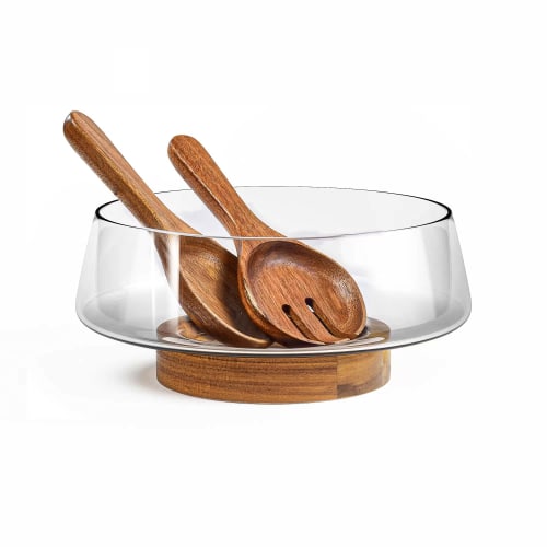 KITEISCAT Extra Large Glass Salad Bowl Set - Party Salad Bowl with Acacia Wood Base and Salad Serving Utensils - Elegant and Practical Kitchen Essenti
KITEISCAT Extra Large Glass Salad Bowl Set - Party Salad Bowl with Acacia Wood Base and Salad Serving Utensils - Elegant and Practical Kitchen Essenti
