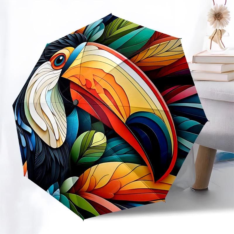1pc Colorful Toucan Design Automatic Opening/Closing Umbrella with Foldable Design, 8-Rib Iron Frame, Outdoor, Gift for Fans, Travelers, Daily Use.KK0
1pc Colorful Toucan Design Automatic Opening/Closing Umbrella with Foldable Design, 8-Rib Iron Frame, Outdoor, Gift for Fans, Travelers, Daily Use.KK0
