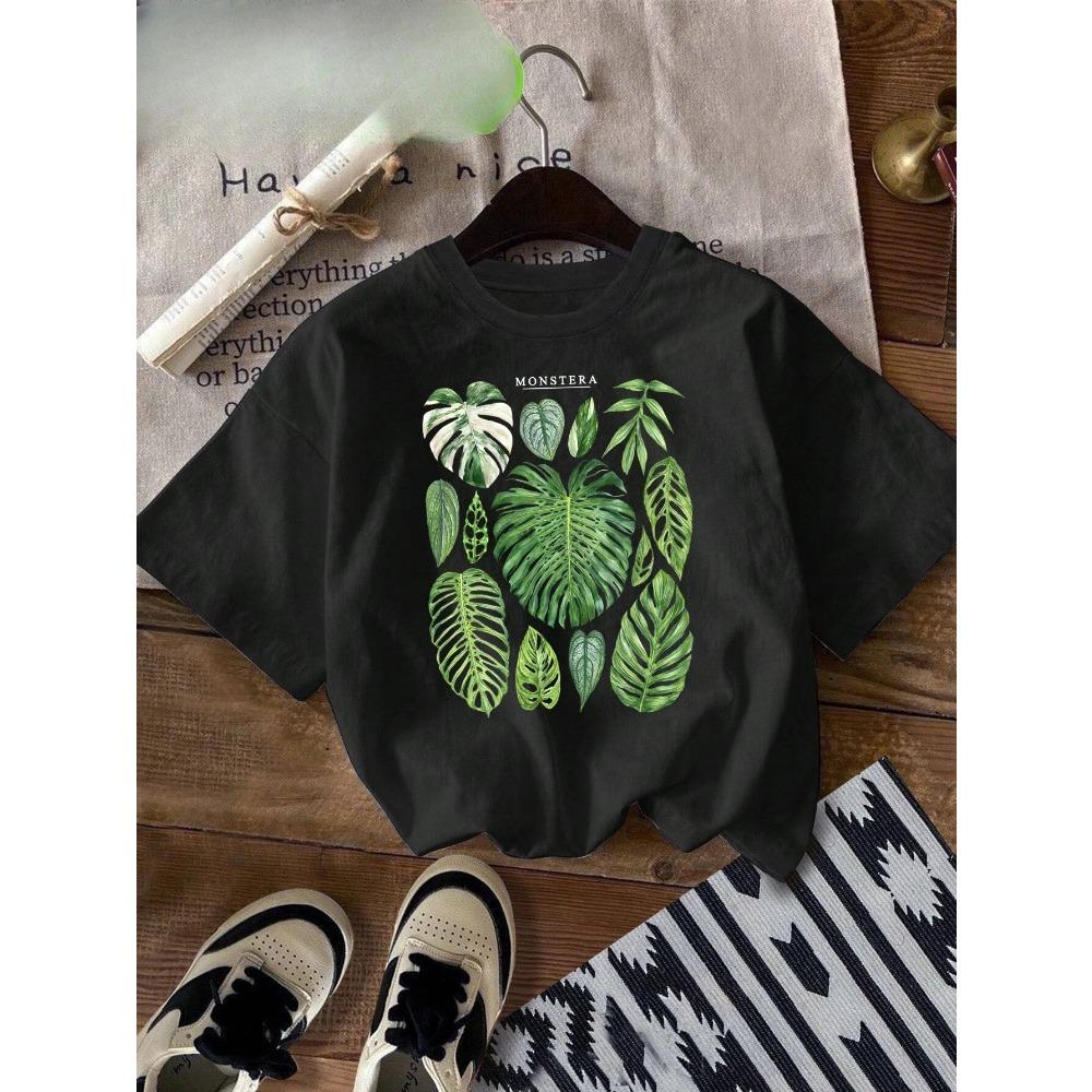 Women s Short Sleeve Crew Neck T-Shirt Monstera Philodendron Tropical Leaf Print Casual Fashion Tee for Summer Ladies TShirts S
Women s Short Sleeve Crew Neck T-Shirt Monstera Philodendron Tropical Leaf Print Casual Fashion Tee for Summer Ladies TShirts S