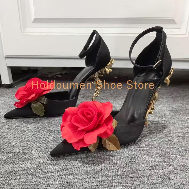 Red Rose Decor Metal Strange Style Heel Women s New Trend Sandals Wrapped Point Toe Sexy Side Cutouts Ankle Strap Catwalk Sandal 40
Red Rose Decor Metal Strange Style Heel Women s New Trend Sandals Wrapped Point Toe Sexy Side Cutouts Ankle Strap Catwalk Sandal 40