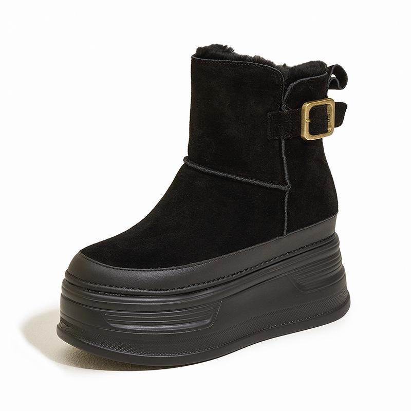 Snow boots women s 2025 winter new thick-soled small inner height-increasing short boots cold-proof soft leather velvet warm women s boots 40 чорний
Snow boots women s 2025 winter new thick-soled small inner height-increasing short boots cold-proof soft leather velvet warm women s boots 40 чорний