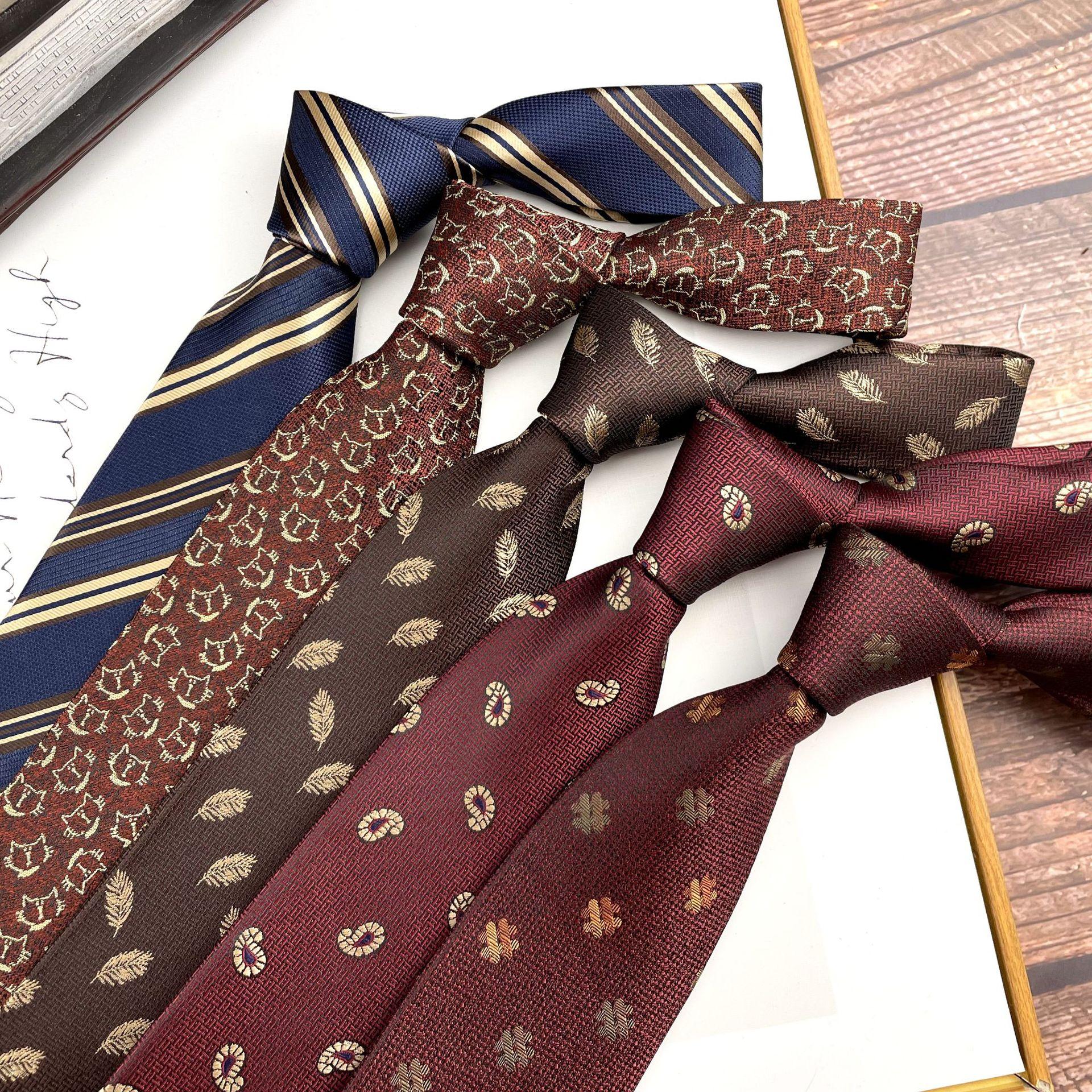 Men S Retro Tie Dark Red Pattern British 8Cm High-End Formal Dress Casual, Professional Business Striped Wedding Tide
Men S Retro Tie Dark Red Pattern British 8Cm High-End Formal Dress Casual, Professional Business Striped Wedding Tide