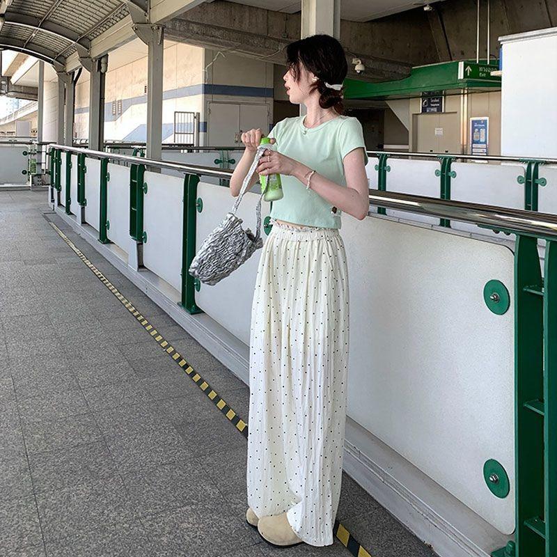 Vintage Lazy Style Lace Trim Elastic-Waist Loose Drapey Polka Dot Thin Wide-Leg Pants for Women XL
Vintage Lazy Style Lace Trim Elastic-Waist Loose Drapey Polka Dot Thin Wide-Leg Pants for Women XL