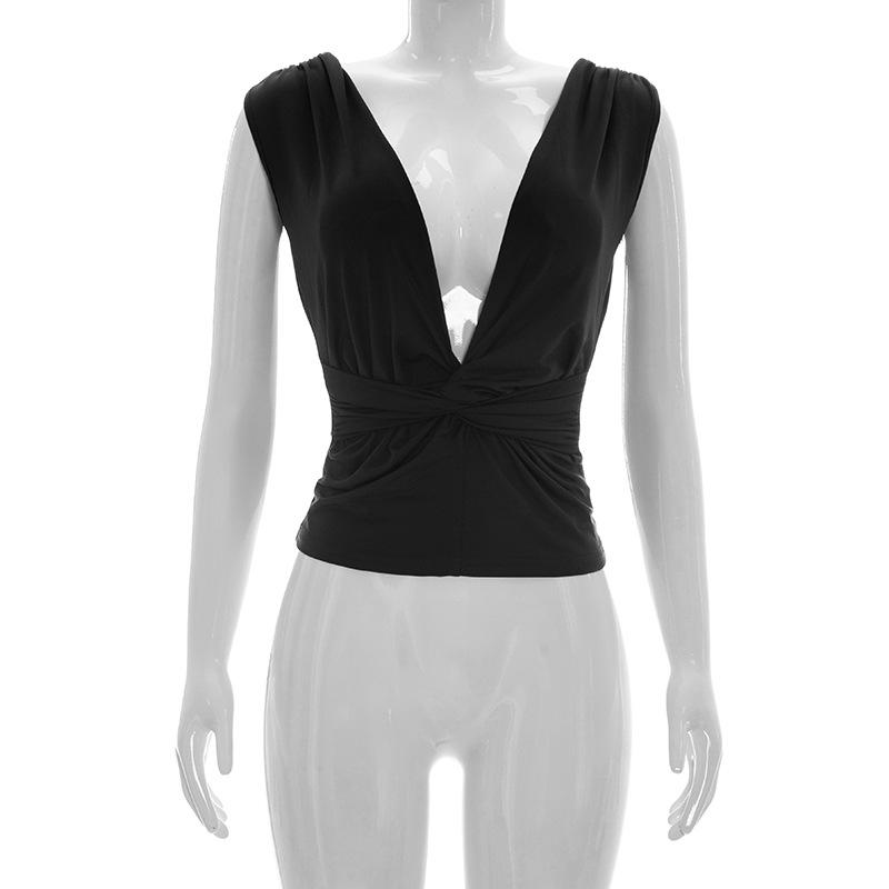 Spring Women s Solid Color V-Neck Sleeveless Slim-fit Top Medium
Spring Women s Solid Color V-Neck Sleeveless Slim-fit Top Medium
