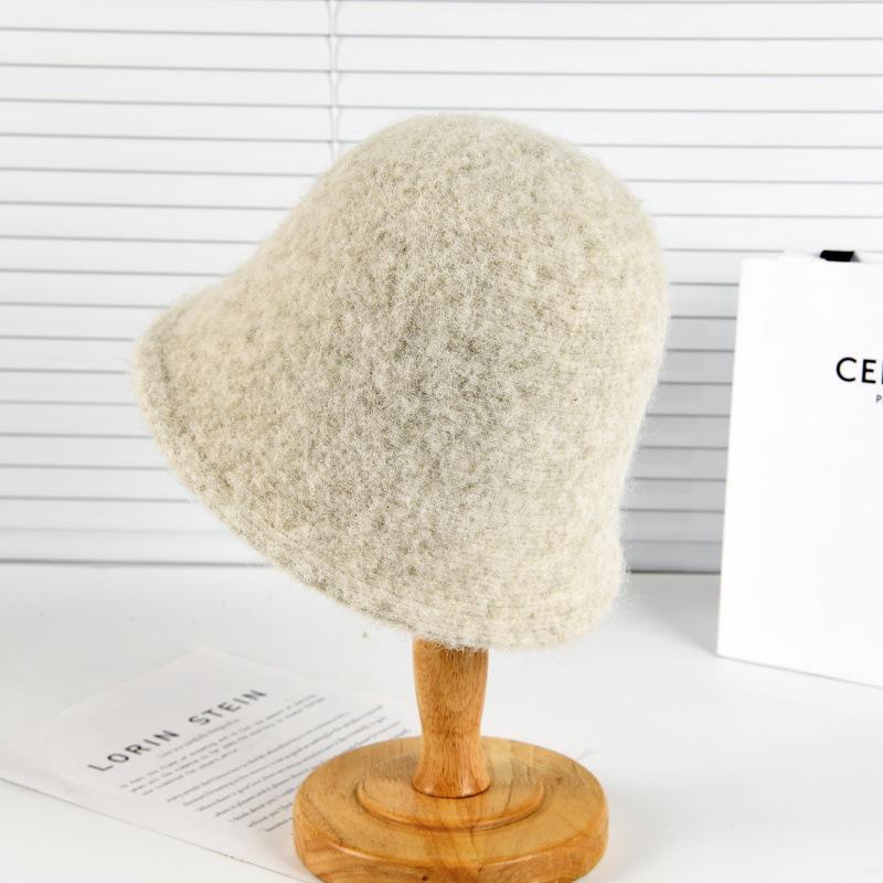 Женская вязаная шляпа-ведро из смесовой шерсти в корейском стиле - Теплая, универсальная, для большой головы, на осень/зиму One Size кремовый/белый
Женская вязаная шляпа-ведро из смесовой шерсти в корейском стиле - Теплая, универсальная, для большой головы, на осень/зиму One Size кремовый/белый