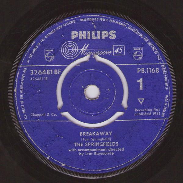 7inch Record SPRINGFIELDS Breakaway 326481BF 1961 UK Rock Used
7inch Record SPRINGFIELDS Breakaway 326481BF 1961 UK Rock Used