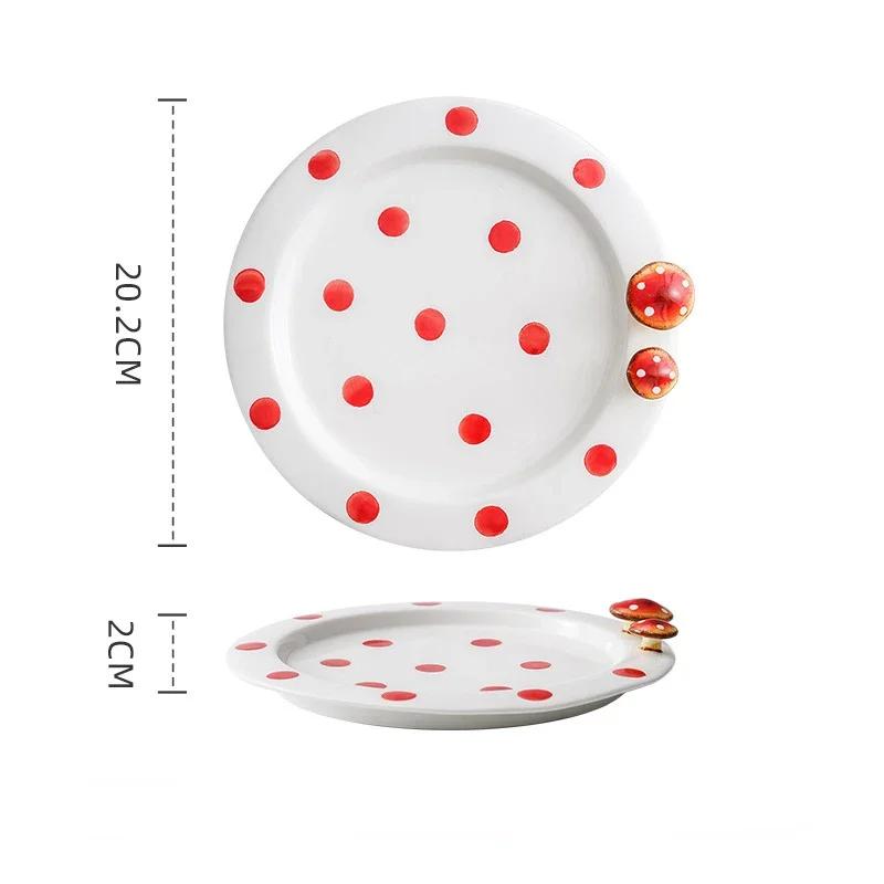 Милая керамическая чашка-грибок, кружка, керамическая кружка для кофе и молока, чашка, милый чайник, миска, тарелка, посуда ручной работы, декор для вечеринки, подарки