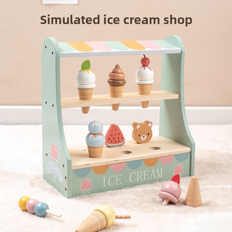 Wooden Pretend Play Ice Cream Cart With Interactive Role Play For Kid Educational Toy Ice Cream Shelf
Wooden Pretend Play Ice Cream Cart With Interactive Role Play For Kid Educational Toy Ice Cream Shelf