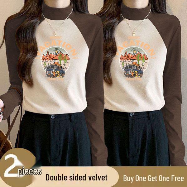 Two-Piece Semi-High Neck Women s German Velvet Color Block Slim Fit Shirt – Winter Warmth XL (115-130 jin)
Two-Piece Semi-High Neck Women s German Velvet Color Block Slim Fit Shirt – Winter Warmth XL (115-130 jin)