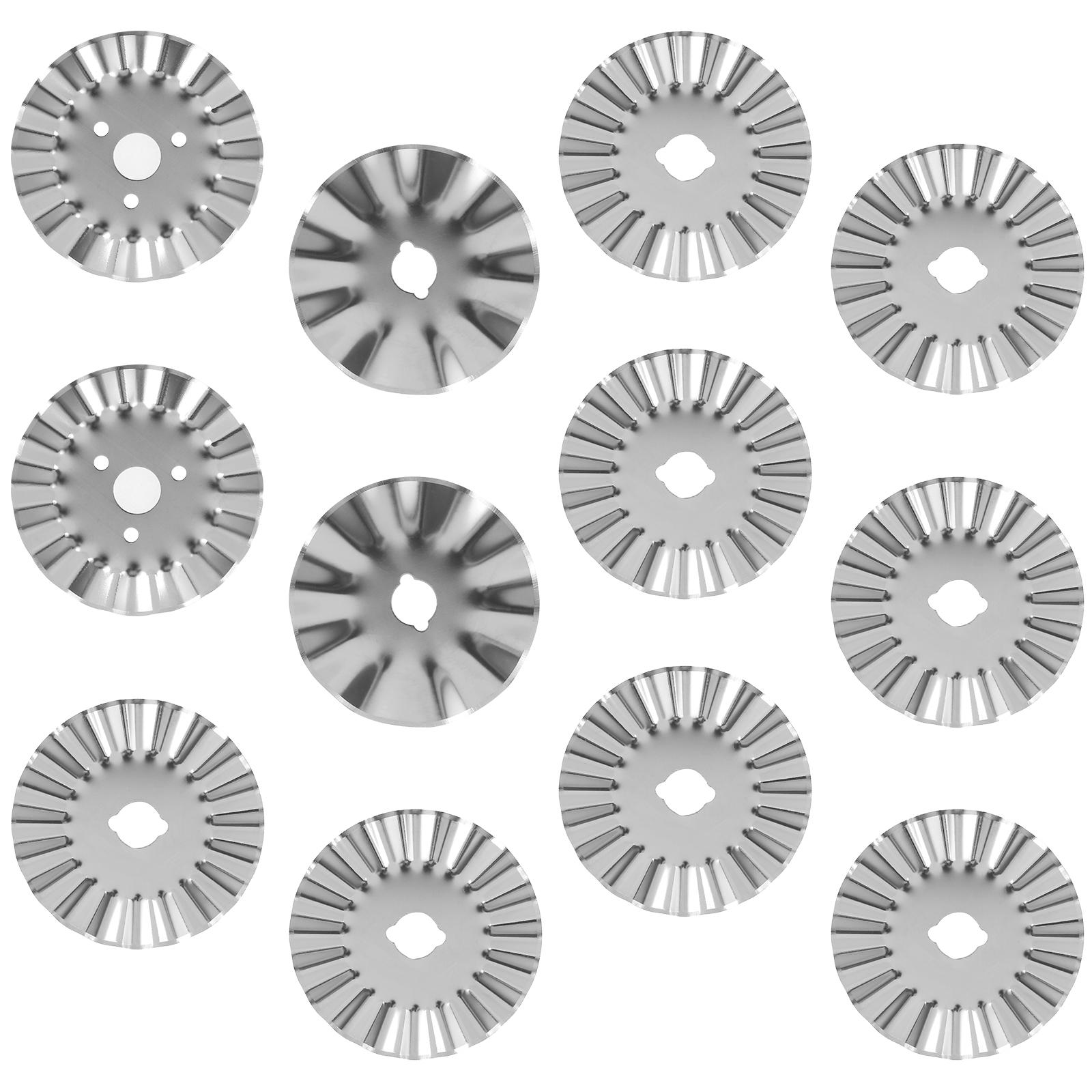 Cutter Blades Portable Wave Rotary Blades Convenient Cutter Replacement Blades Versatile Crochet Edge Rotary Cutter Blades Solid 19pcs срібний
Cutter Blades Portable Wave Rotary Blades Convenient Cutter Replacement Blades Versatile Crochet Edge Rotary Cutter Blades Solid 19pcs срібний