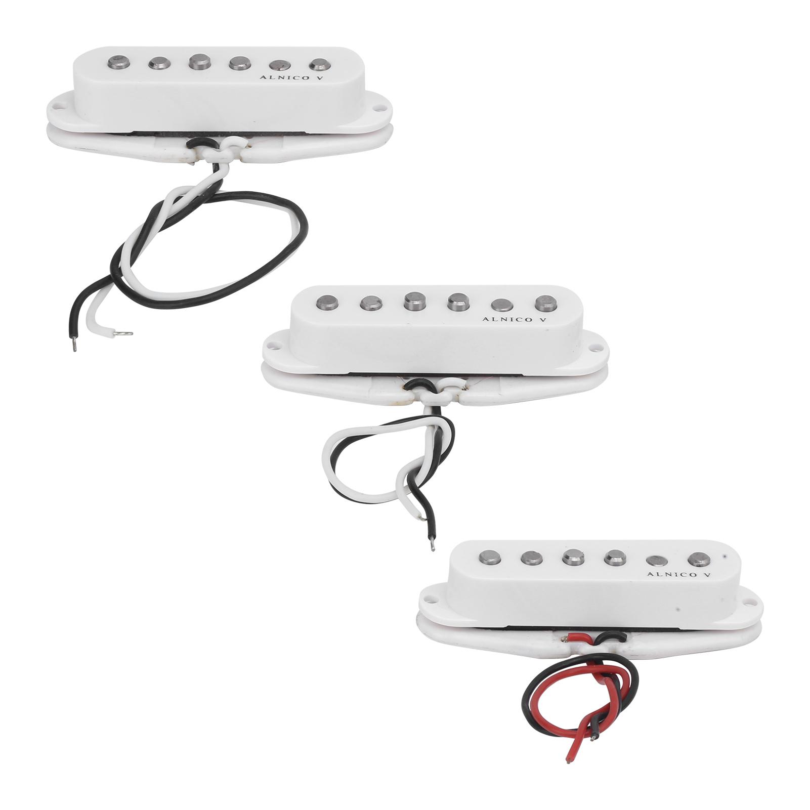 3Pcs Guitar Pickup Single Coil Set Alnico 5 Magnetic Accessory Replacement GMB137White
3Pcs Guitar Pickup Single Coil Set Alnico 5 Magnetic Accessory Replacement GMB137White