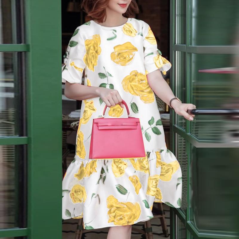 ZANZEA Женское летнее повседневное платье с круглым вырезом, короткими рукавами и цветочным принтом, праздничное 5XL жёлтый
ZANZEA Женское летнее повседневное платье с круглым вырезом, короткими рукавами и цветочным принтом, праздничное 5XL жёлтый
