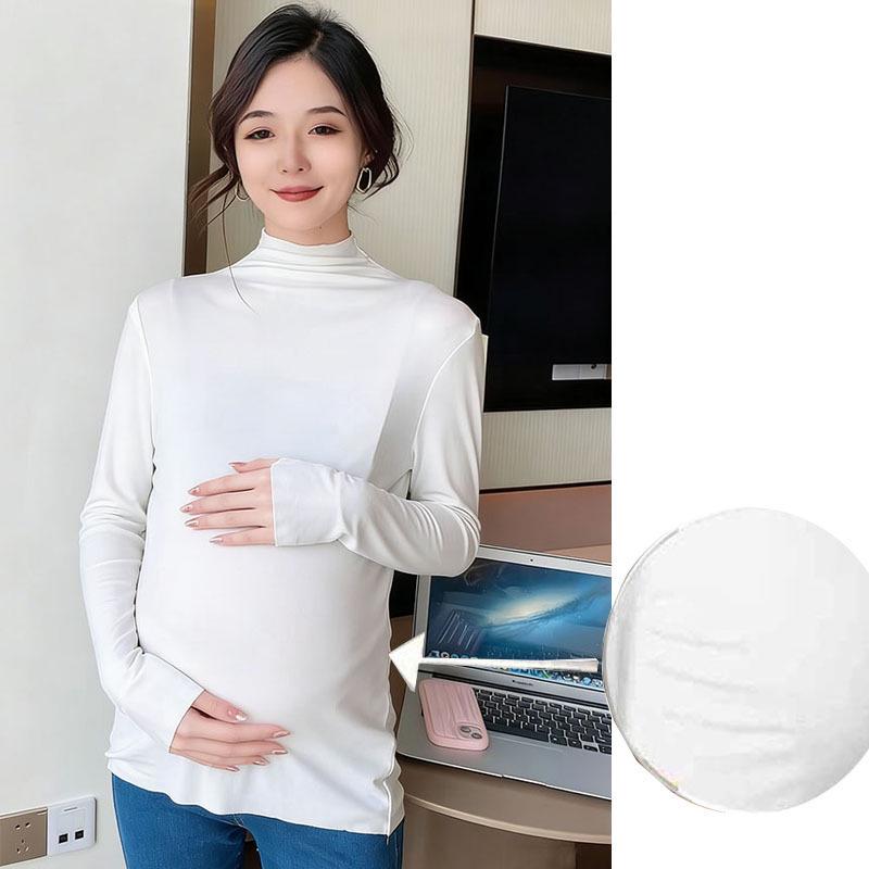 Custom Korean Style Pleated Maternity T-shirt - Solid Color, Loose Fit, Spring/Autumn Fashion L for 105-125 lbs
Custom Korean Style Pleated Maternity T-shirt - Solid Color, Loose Fit, Spring/Autumn Fashion L for 105-125 lbs