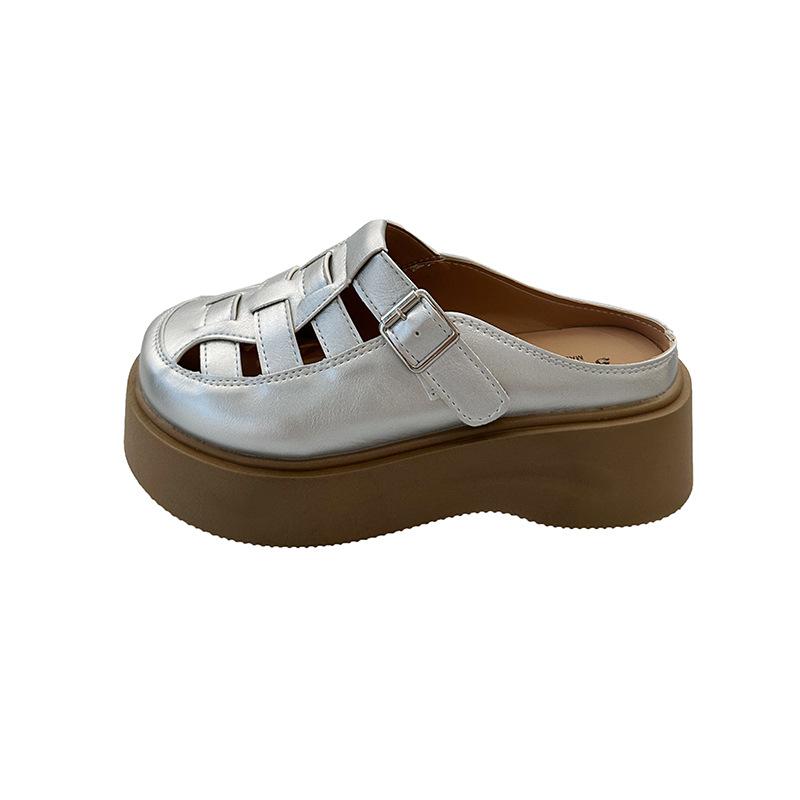 Baotou Roman cool slippers women s 2025 summer Korean version of the new muffin woven outer wear hollow hole cool slippers women 40 срібний
Baotou Roman cool slippers women s 2025 summer Korean version of the new muffin woven outer wear hollow hole cool slippers women 40 срібний