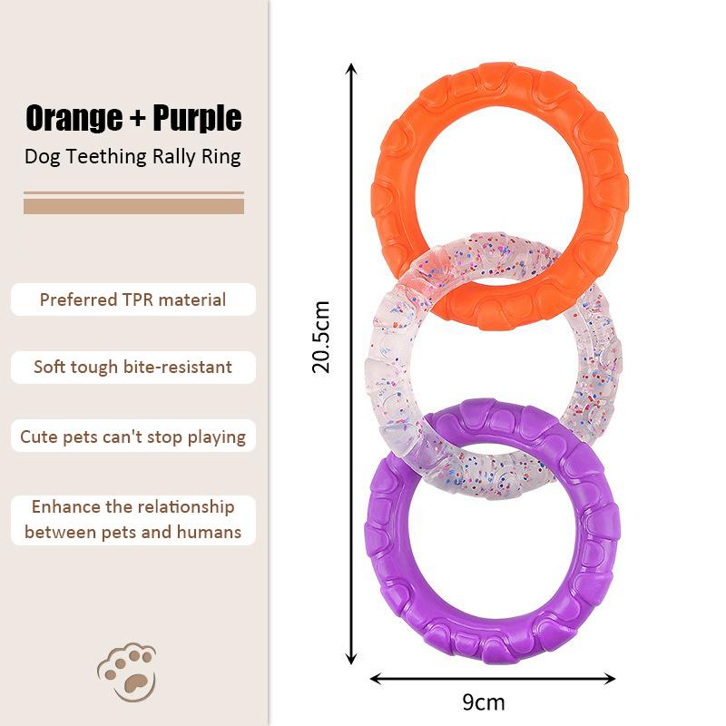 Dog Pulling Toys Soft Bite-resistant Teething Pulling Three Consecutive Circle Ring Fun Interactive Puppy Dog Toys Random Color
Dog Pulling Toys Soft Bite-resistant Teething Pulling Three Consecutive Circle Ring Fun Interactive Puppy Dog Toys Random Color