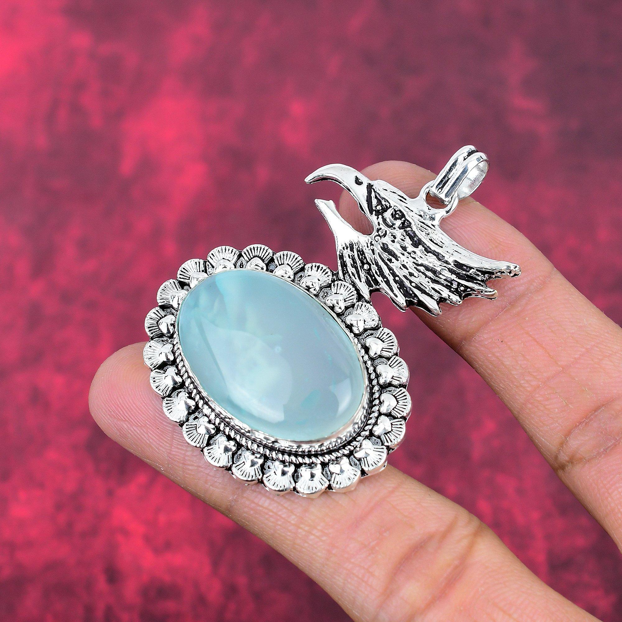 Украшения ручной работы из драгоценных камней Aqua Chalcedony, кулон из стерлингового серебра 925 пробы, уникальный дизайн, для женщин 2.36 Inches синий
Украшения ручной работы из драгоценных камней Aqua Chalcedony, кулон из стерлингового серебра 925 пробы, уникальный дизайн, для женщин 2.36 Inches синий