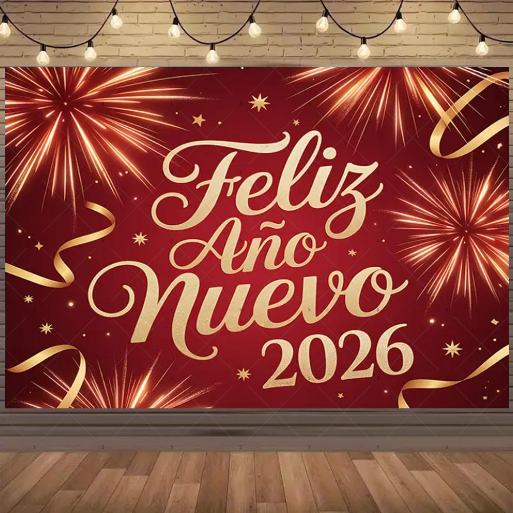 Colorful Firework Balloon Backdrop 2026 Spain Happy New Year Background Banner Spaniard Family Party Decoration Photography Prop 120X90CM
Colorful Firework Balloon Backdrop 2026 Spain Happy New Year Background Banner Spaniard Family Party Decoration Photography Prop 120X90CM