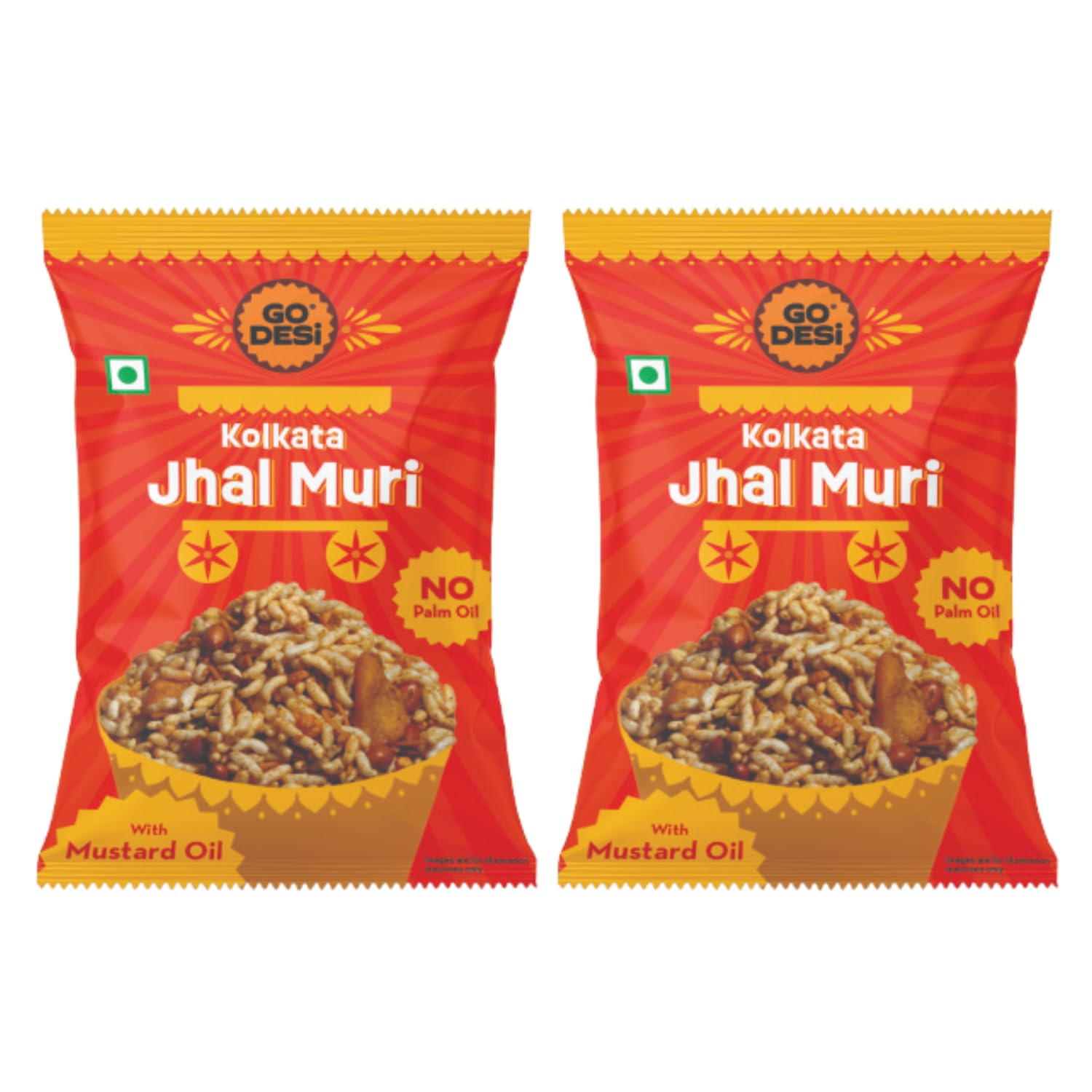 GO DESi Kolkata Jhalmuri Bhel, No Palm oil 100 grams pack of 2
GO DESi Kolkata Jhalmuri Bhel, No Palm oil 100 grams pack of 2