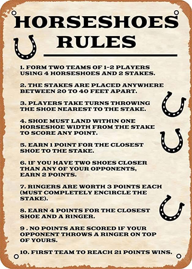 Horseshoes Rules Retro Tin Sign Vintage Art Home Bar Garage Cafe Shop Garden Funny Wall Decor Metal Plaque Farmhouse Wall Decor 20x30cm(7.8x11.8inch)
Horseshoes Rules Retro Tin Sign Vintage Art Home Bar Garage Cafe Shop Garden Funny Wall Decor Metal Plaque Farmhouse Wall Decor 20x30cm(7.8x11.8inch)